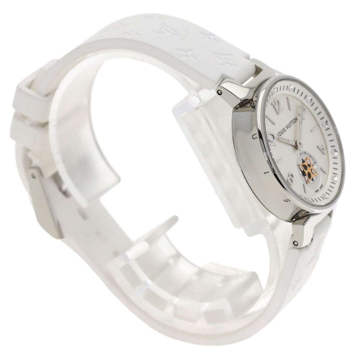 LOUIS VUITTON Tambour Moonstar PM Watches Q8J10 Stainless Steel/Rubber Ladies