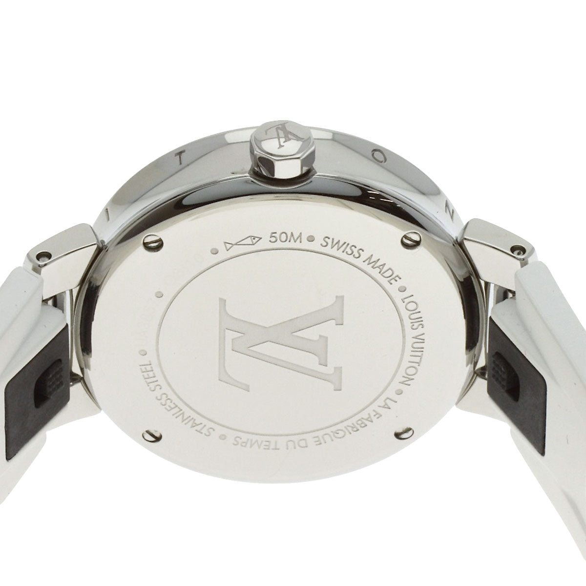 LOUIS VUITTON Tambour Moonstar PM Watches Q8J10 Stainless Steel/Rubber Ladies