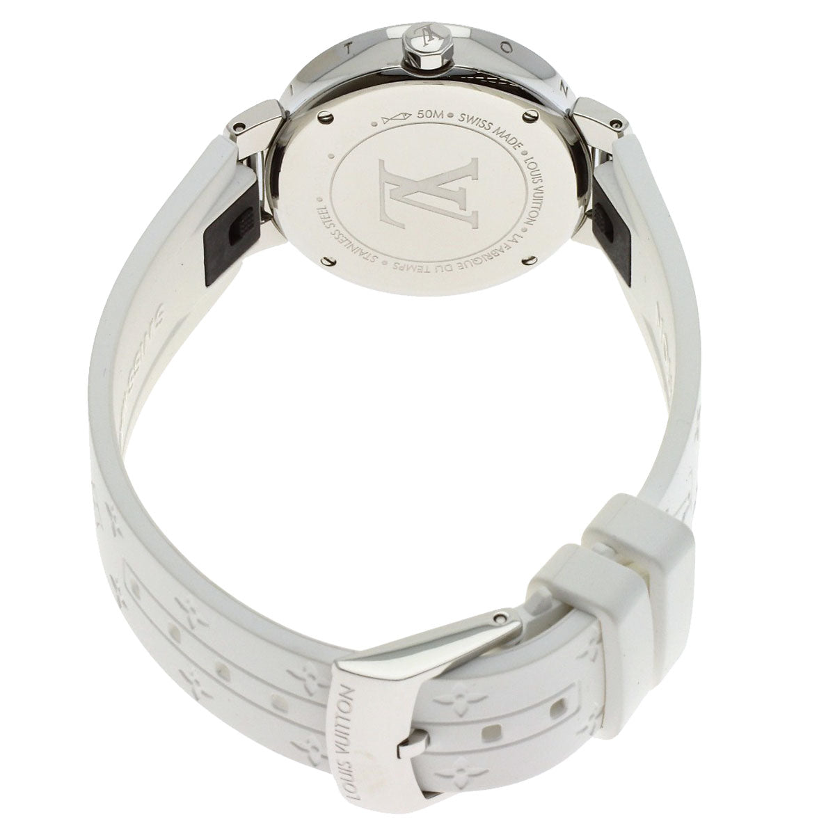 LOUIS VUITTON Tambour Moonstar PM Watches Q8J10 Stainless Steel/Rubber Ladies