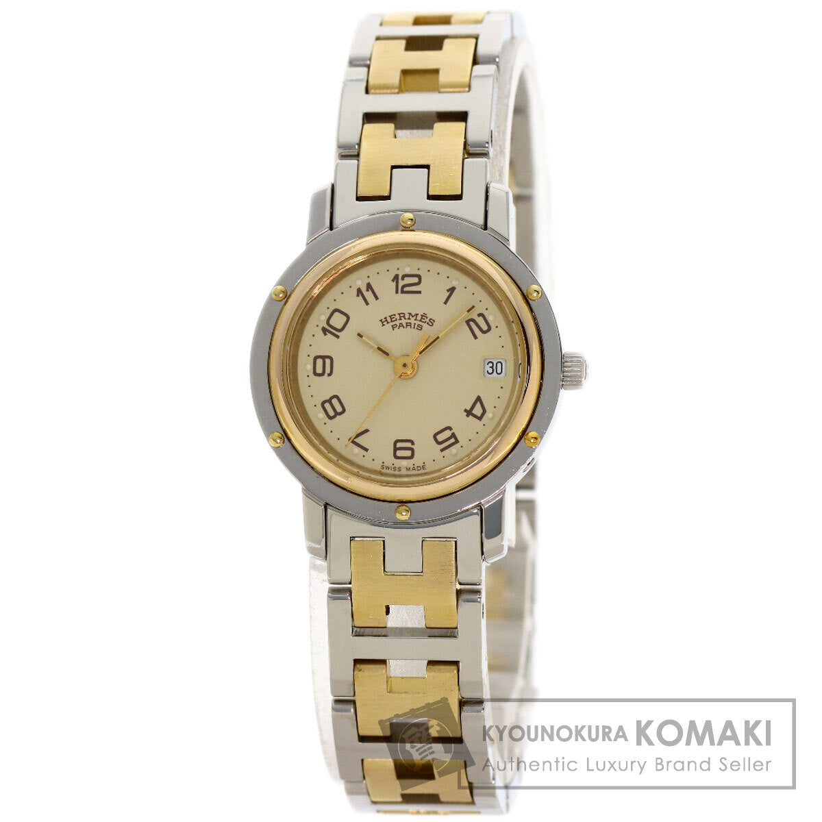HERMES Clipper Watches CL3.240 Stainless Steel/SSxGP Ladies