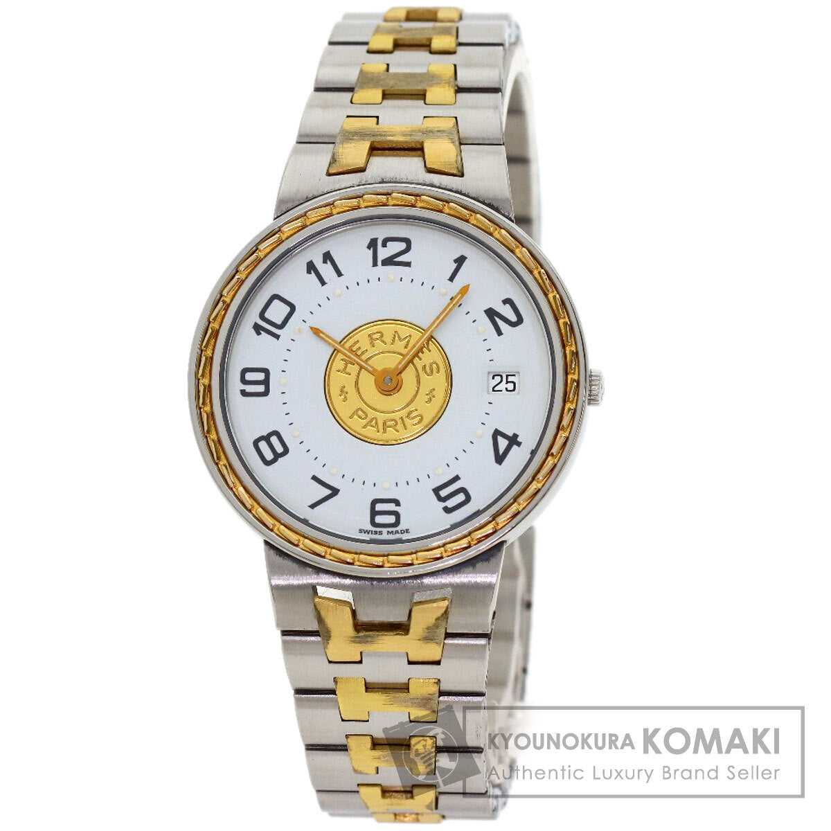 HERMES Serie Watches Stainless Steel/SSxGP mens