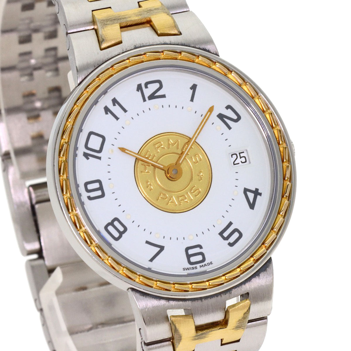 HERMES Serie Watches Stainless Steel/SSxGP mens