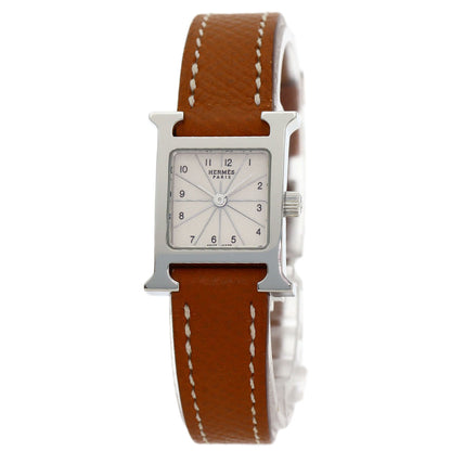 HERMES H watch mini Watches HH1.110 Stainless Steel/Leather Ladies