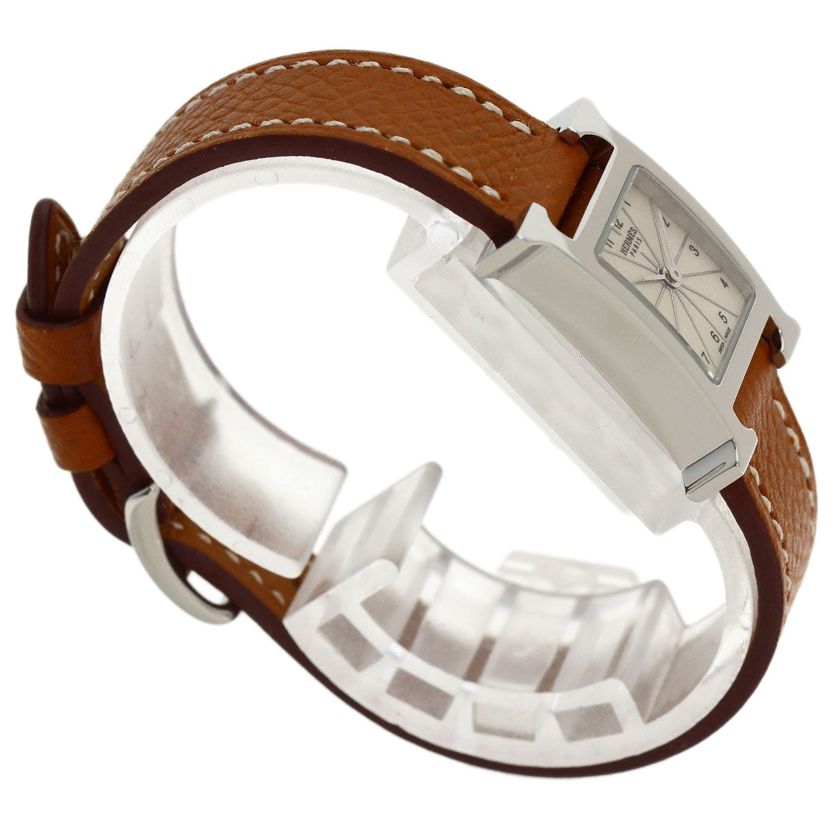 HERMES H watch mini Watches HH1.110 Stainless Steel/Leather Ladies
