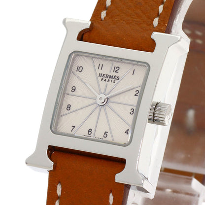 HERMES H watch mini Watches HH1.110 Stainless Steel/Leather Ladies