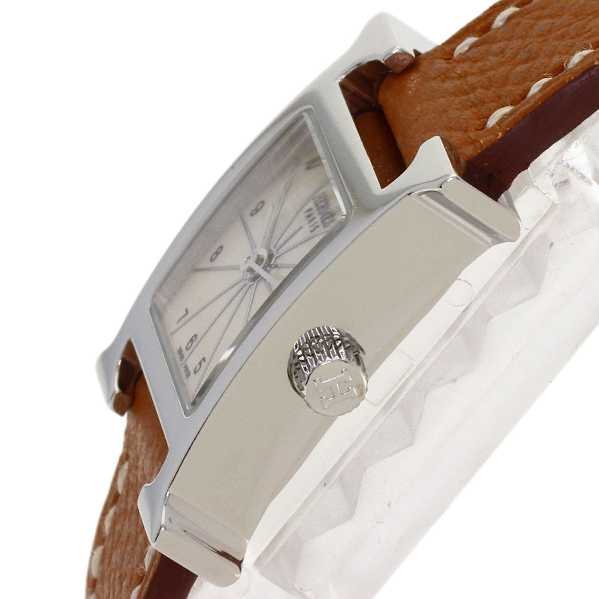 HERMES H watch mini Watches HH1.110 Stainless Steel/Leather Ladies