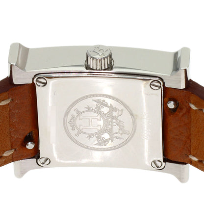 HERMES H watch mini Watches HH1.110 Stainless Steel/Leather Ladies