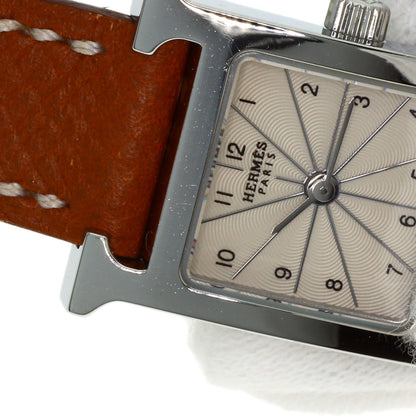 HERMES H watch mini Watches HH1.110 Stainless Steel/Leather Ladies