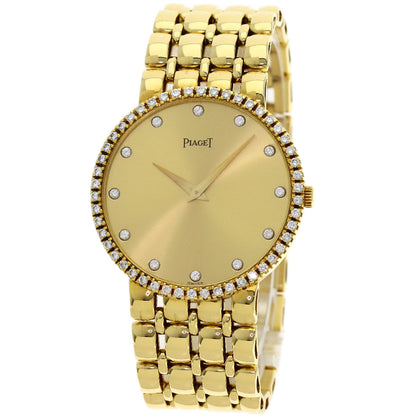 PIAGET Round Face 12P Diamond Watches 8066K61 K18 Yellow Gold/18K Yellow Gold mens