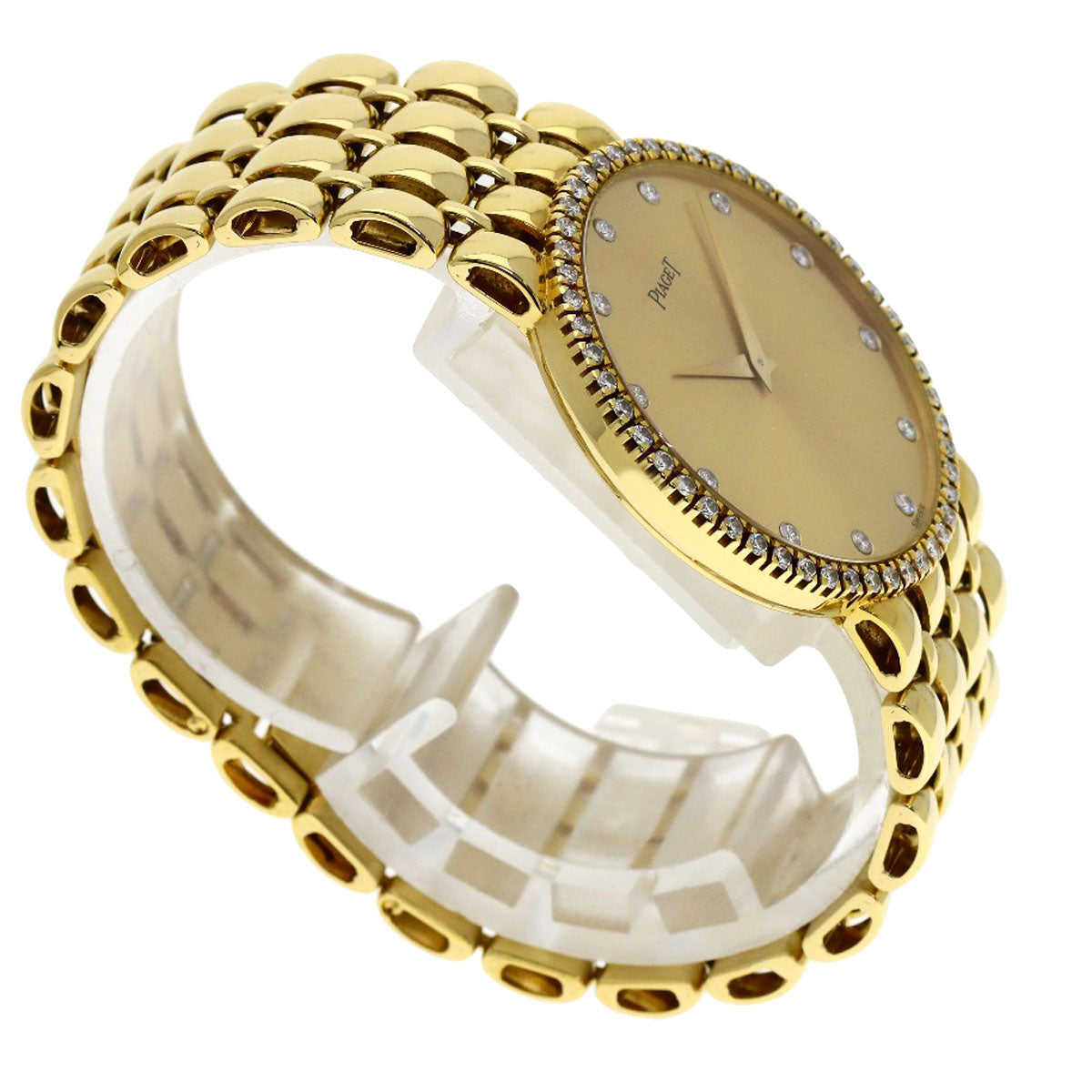 PIAGET Round Face 12P Diamond Watches 8066K61 K18 Yellow Gold/18K Yellow Gold mens