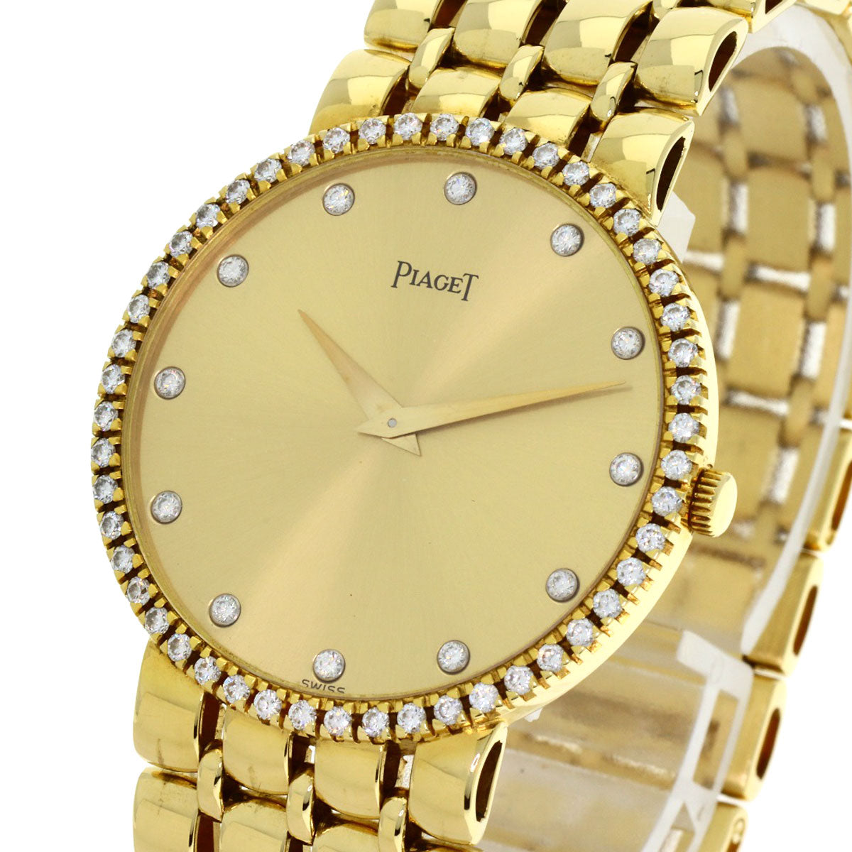 PIAGET Round Face 12P Diamond Watches 8066K61 K18 Yellow Gold/18K Yellow Gold mens