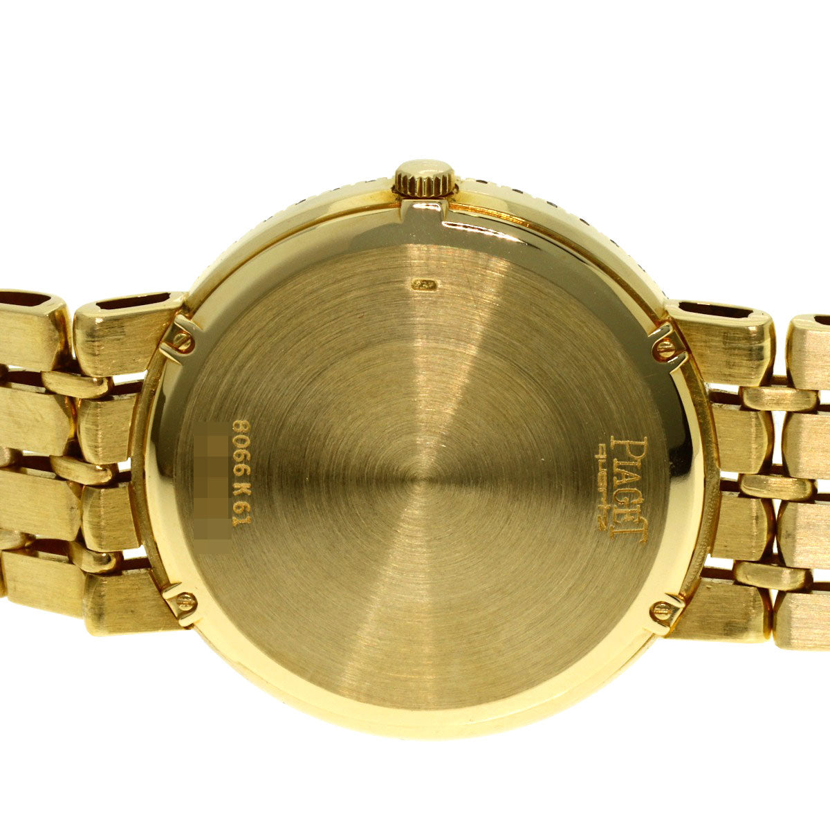 PIAGET Round Face 12P Diamond Watches 8066K61 K18 Yellow Gold/18K Yellow Gold mens