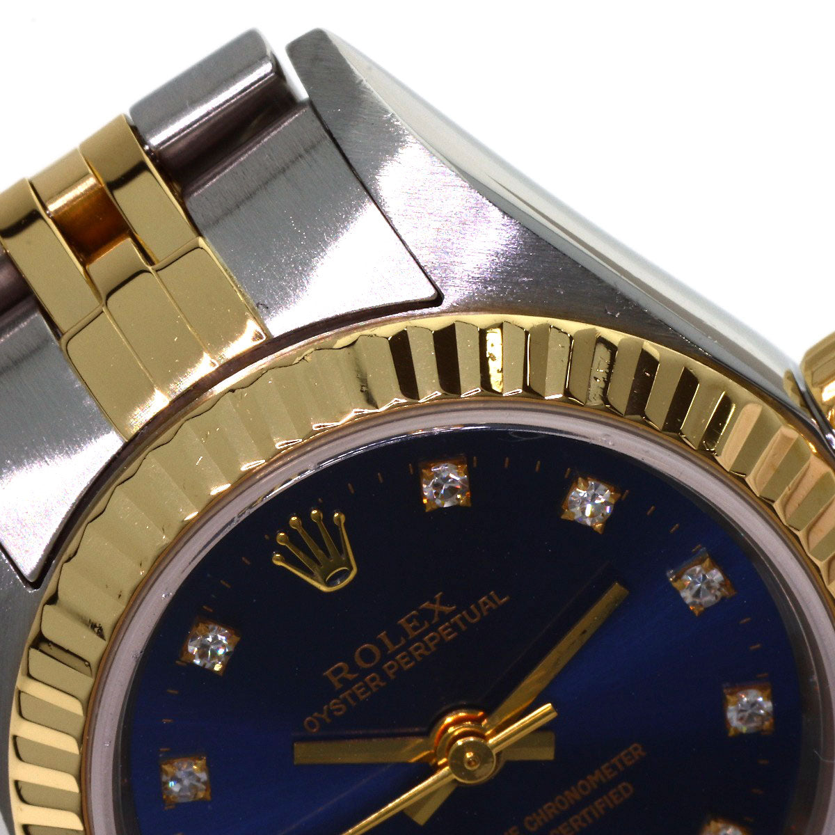 ROLEX Oyster Perpetual 11P Diamond Watches 76193G Stainless Steel/SSxK18YG Ladies