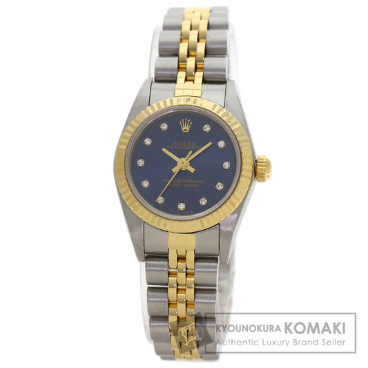 ROLEX Oyster Perpetual 11P Diamond Watches 76193G Stainless Steel/SSxK18YG Ladies