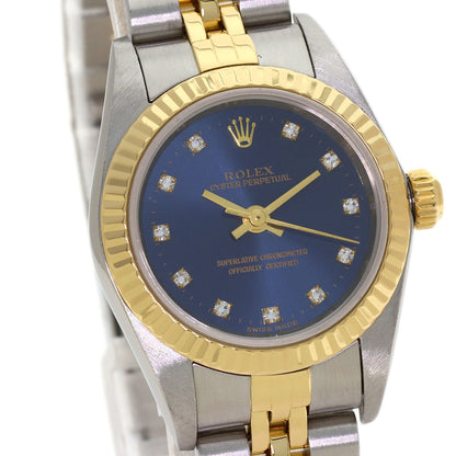 ROLEX Oyster Perpetual 11P Diamond Watches 76193G Stainless Steel/SSxK18YG Ladies