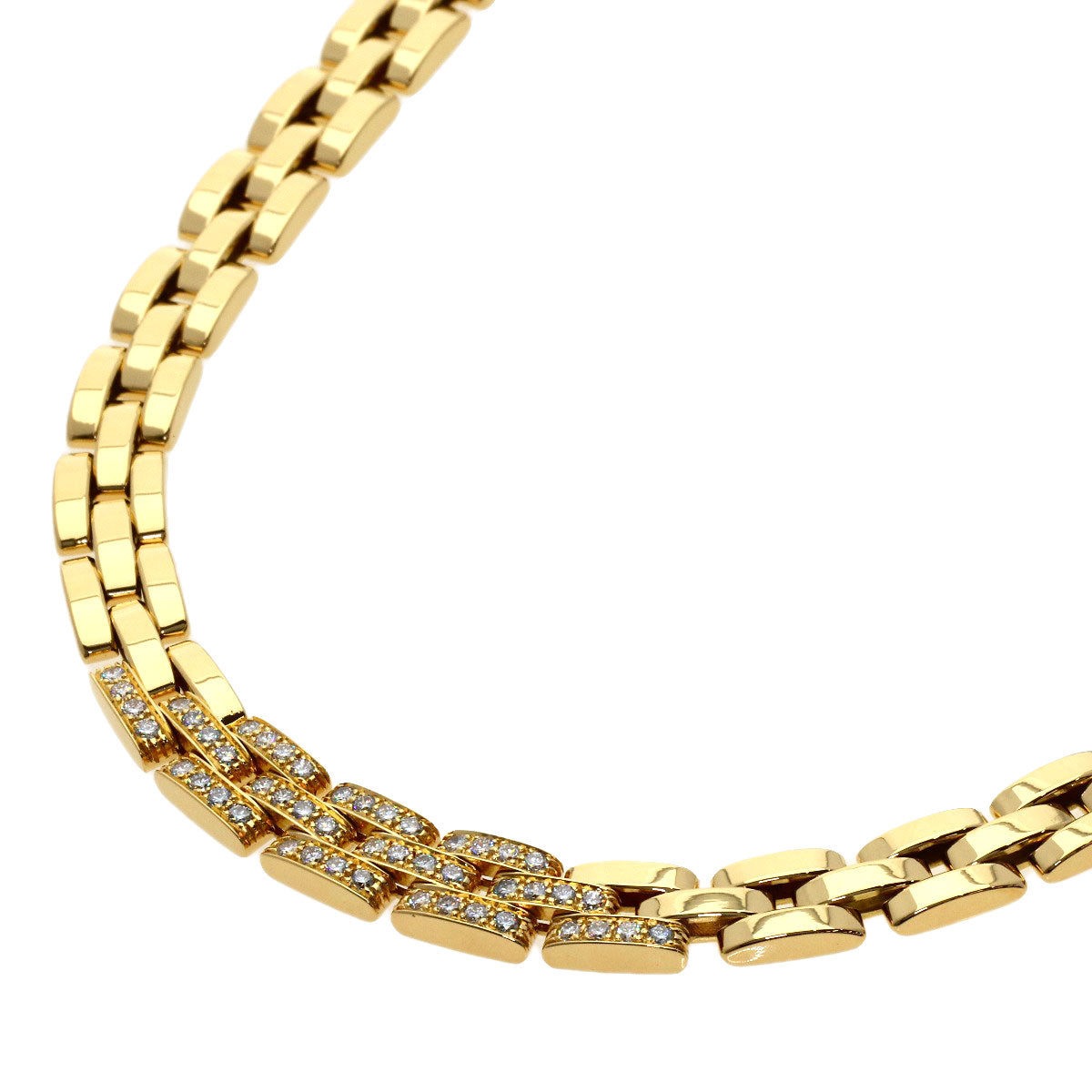 CARTIER Maiyon PANTHERE Diamond Necklace K18 Yellow Gold Ladies [Used]