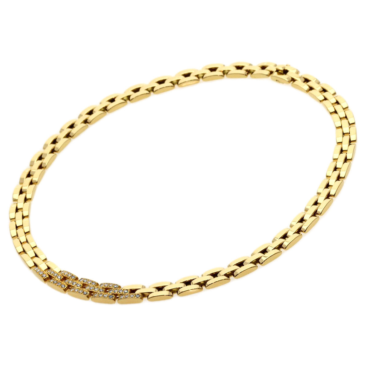 CARTIER Maiyon PANTHERE Diamond Necklace K18 Yellow Gold Ladies [Used]