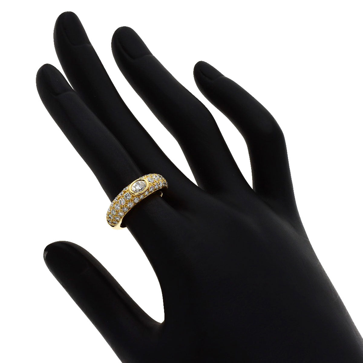 CARTIER Mimi Diamond Ring K18 Yellow Gold Ladies [Used]