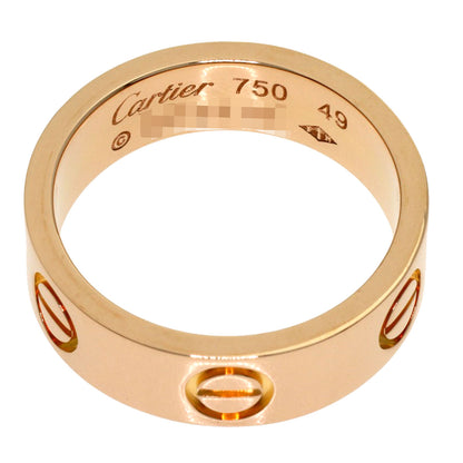 CARTIER love ring #49 Ring K18 Pink Gold Ladies [Used]