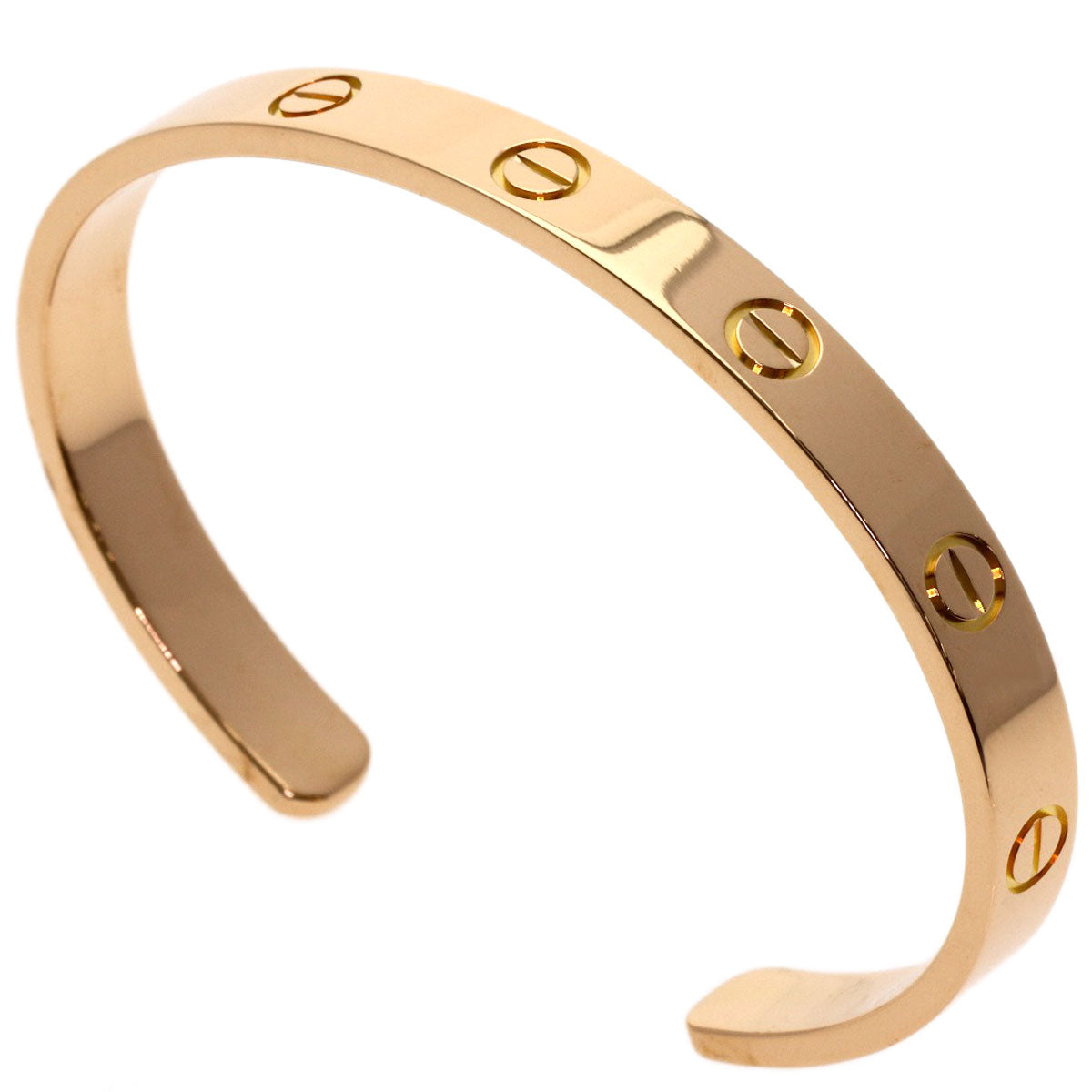 CARTIER Open LOVE Bracelets #17 Bracelet K18 Pink Gold Ladies [Used]