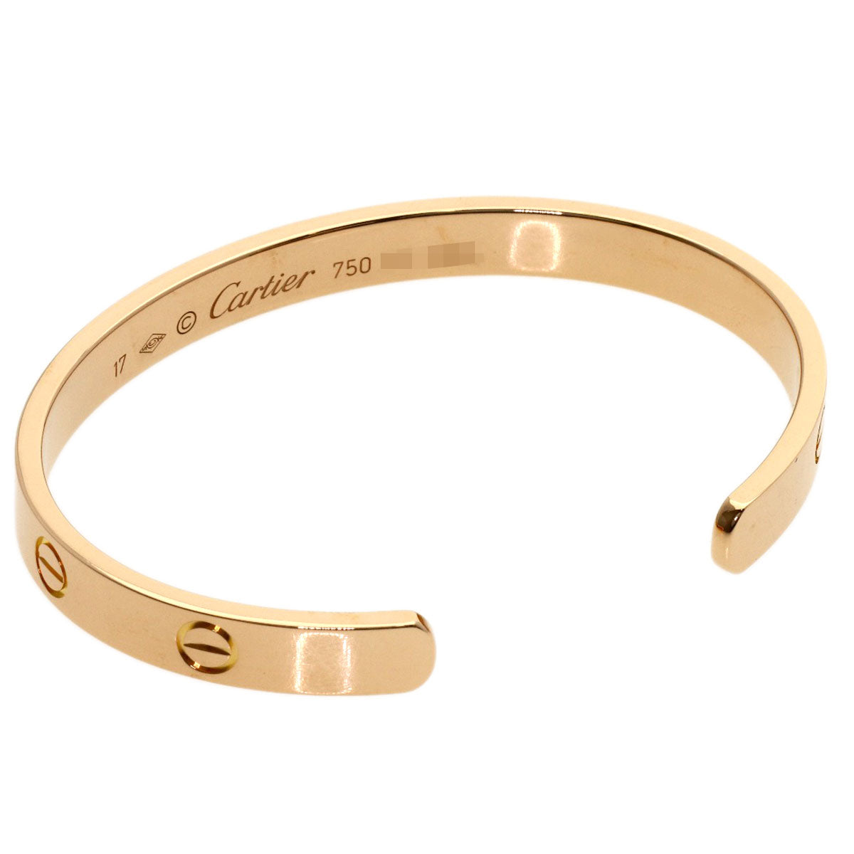 CARTIER Open LOVE Bracelets #17 Bracelet K18 Pink Gold Ladies [Used]