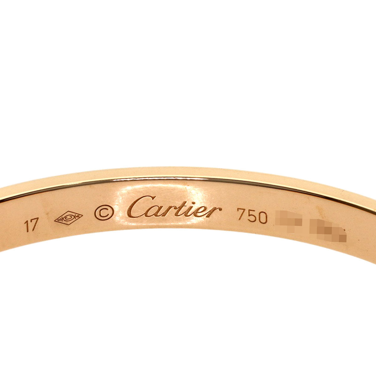CARTIER Open LOVE Bracelets #17 Bracelet K18 Pink Gold Ladies [Used]