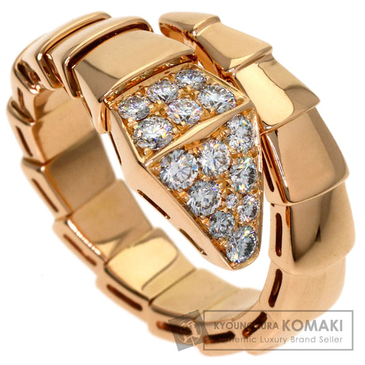 BVLGARI Serpenti Viper Diamond Ring K18 Pink Gold Ladies [Used]
