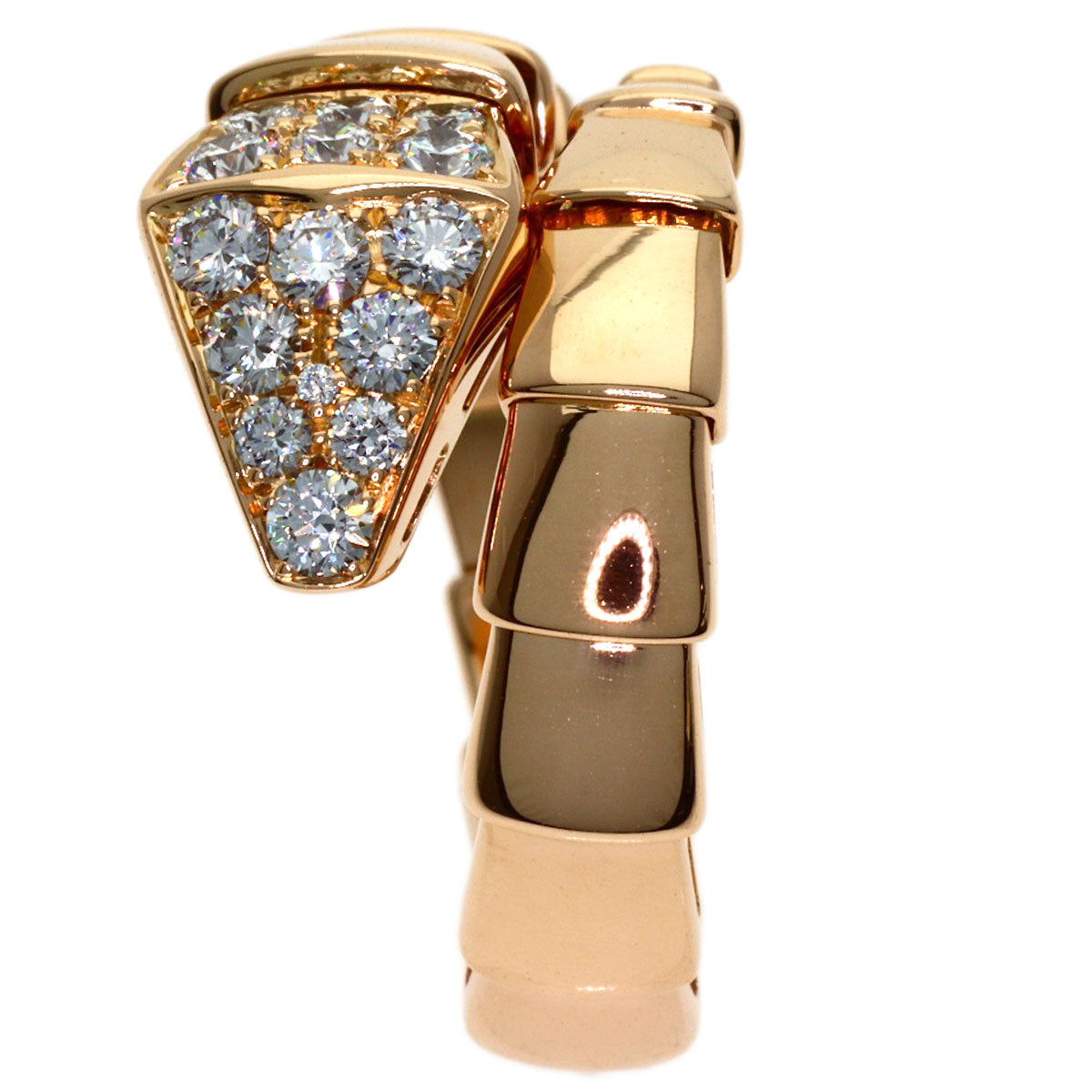 BVLGARI Serpenti Viper Diamond Ring K18 Pink Gold Ladies [Used]
