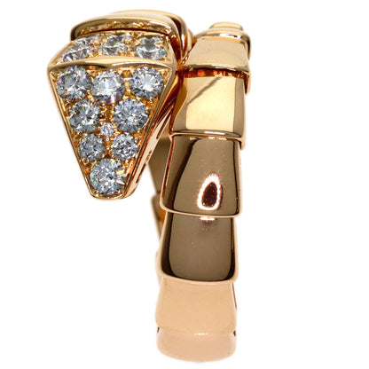 BVLGARI Serpenti Viper Diamond Ring K18 Pink Gold Ladies [Used]