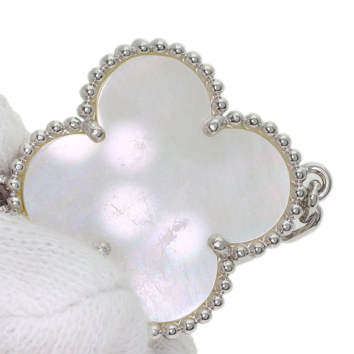 Van Cleef & Arpels Magic Alhambra Byzantine Necklace K18 White Gold Ladies [Used]