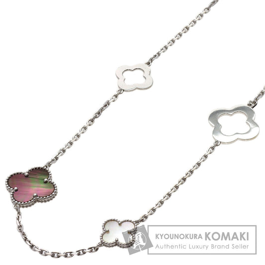 Van Cleef & Arpels Magic Alhambra Byzantine Necklace K18 White Gold Ladies [Used]