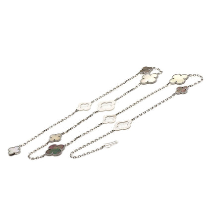 Van Cleef & Arpels Magic Alhambra Byzantine Necklace K18 White Gold Ladies [Used]