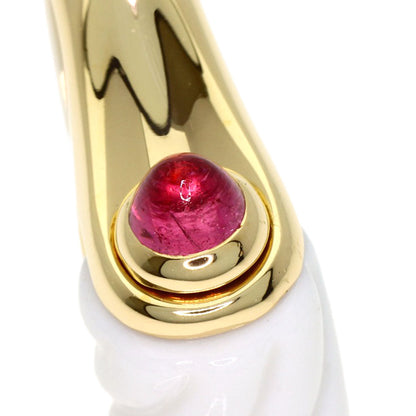 BVLGARI Tronketto Peridot Pink Tourmaline Ring K18 Yellow Gold Ladies [Used]