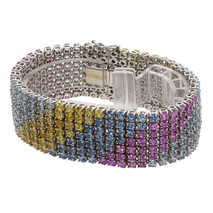Damiani Multicolor sapphire Bracelet K18 White Gold Ladies [Used]