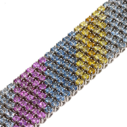 Damiani Multicolor sapphire Bracelet K18 White Gold Ladies [Used]