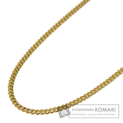 Curb chain Kihei 2 sides Necklace K18 Yellow Gold 10g　Ladies