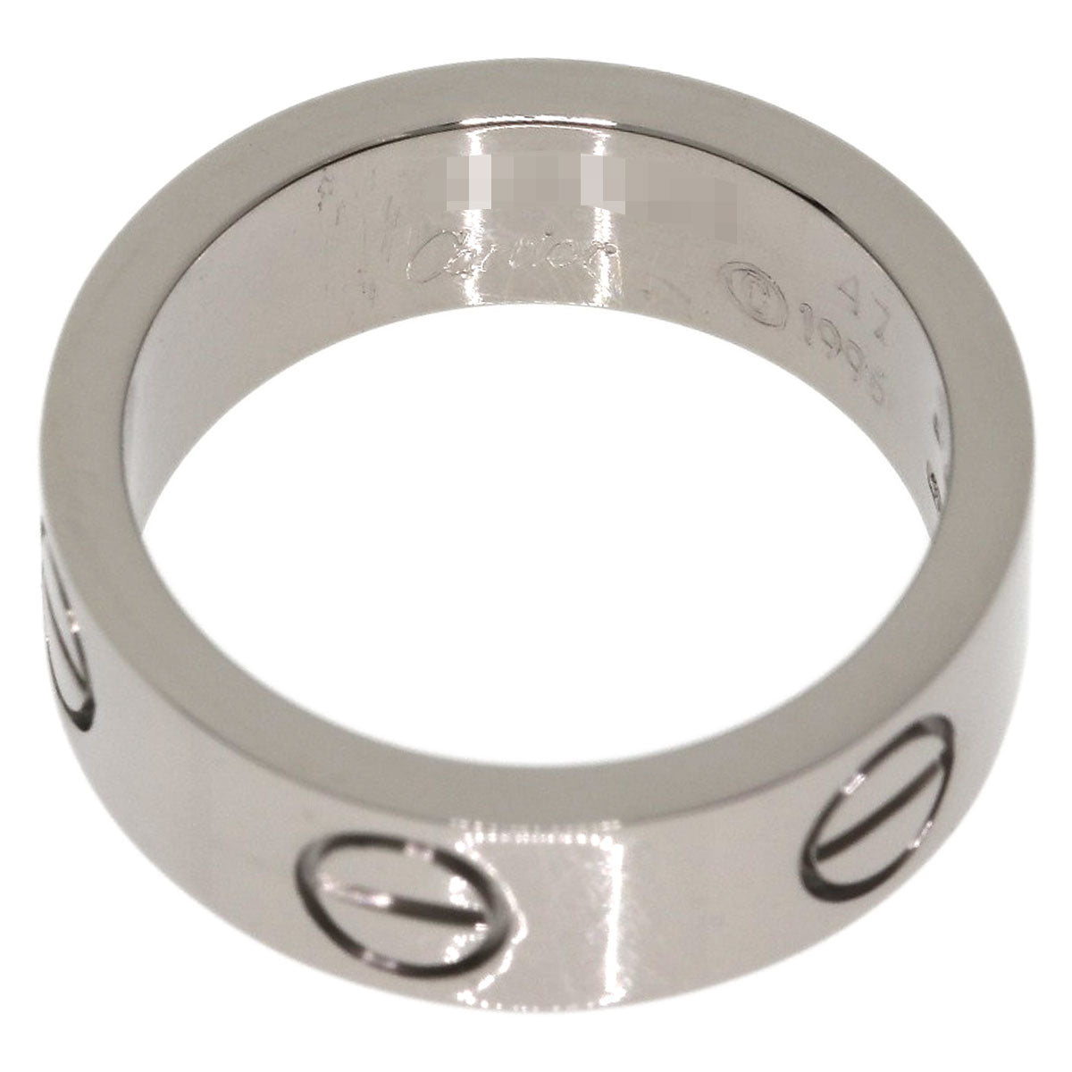 CARTIER love ring #47 Ring K18 White Gold Ladies [Used]