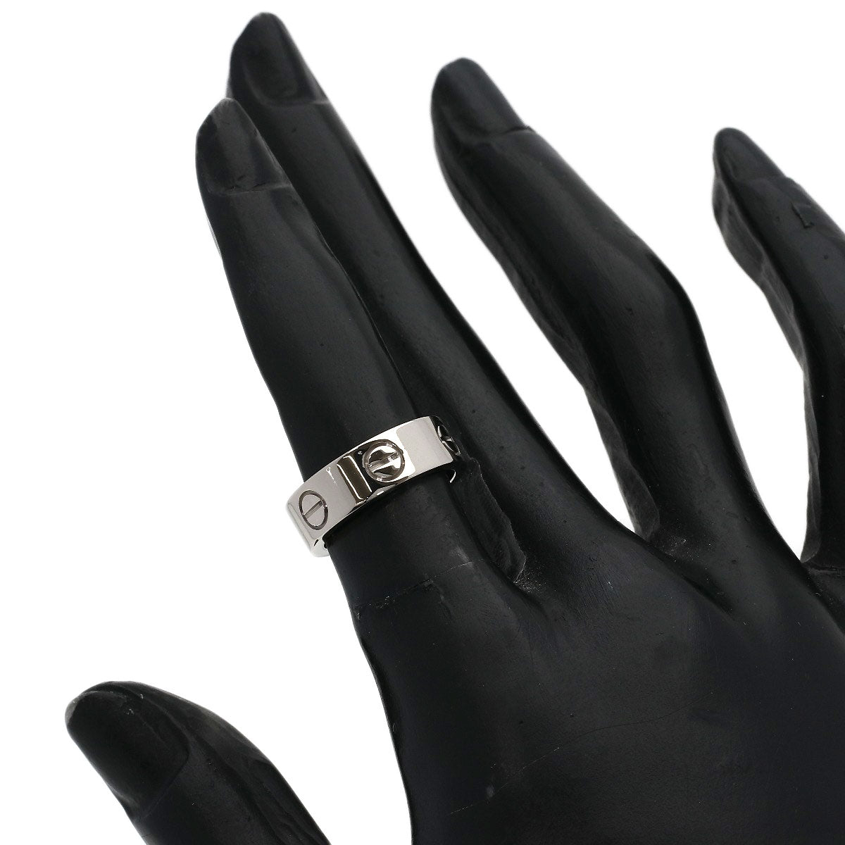 CARTIER love ring #47 Ring K18 White Gold Ladies [Used]