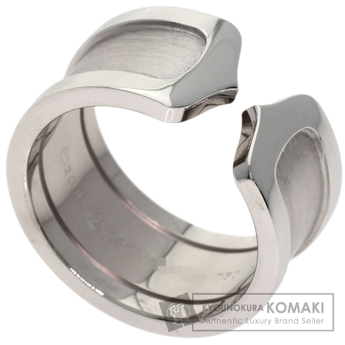 CARTIER C2 ring LM # 51 Ring K18 White Gold Ladies [Used]