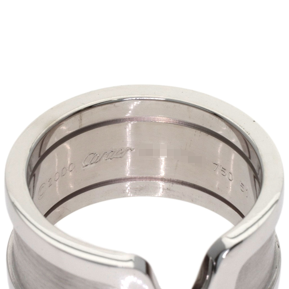 CARTIER C2 ring LM # 51 Ring K18 White Gold Ladies [Used]