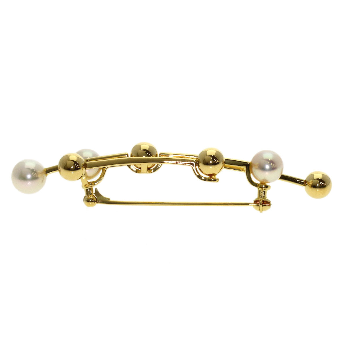 MIKIMOTO Pearl Pearl Brooch K18 Yellow Gold Ladies [Used]