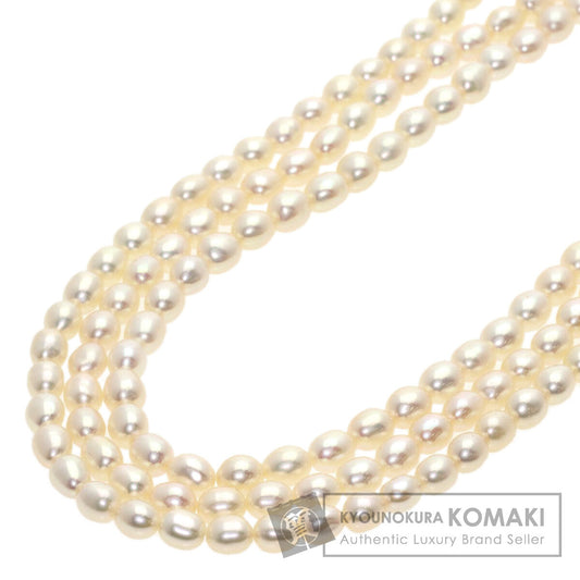 TASAKI Freshwater Pearl Pearl 3 reams Necklace K18 Yellow Gold Ladies [Used]