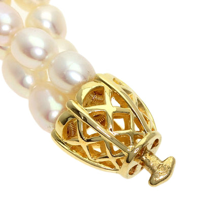 TASAKI Freshwater Pearl Pearl 3 reams Necklace K18 Yellow Gold Ladies [Used]