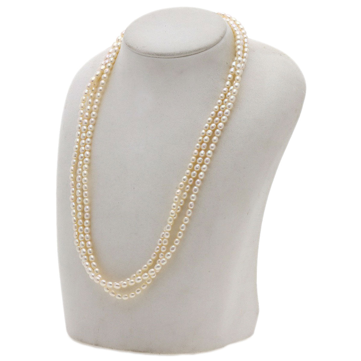 TASAKI Freshwater Pearl Pearl 3 reams Necklace K18 Yellow Gold Ladies [Used]