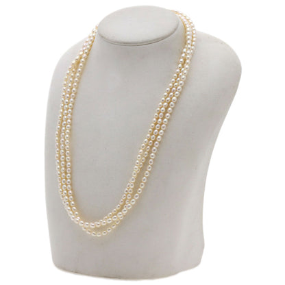 TASAKI Freshwater Pearl Pearl 3 reams Necklace K18 Yellow Gold Ladies [Used]