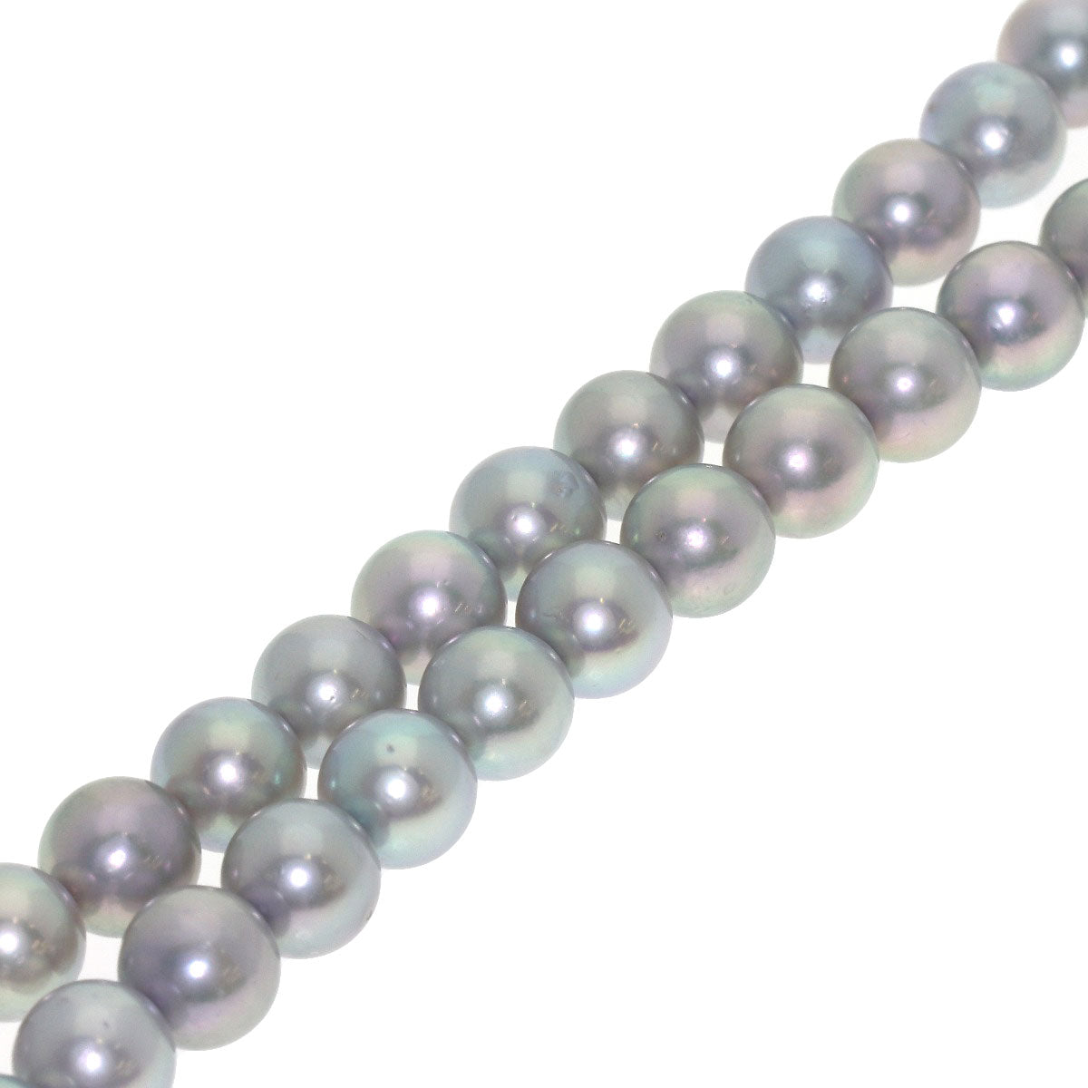 TASAKI Gray pearl Pearl Necklace Silver Ladies [Used]