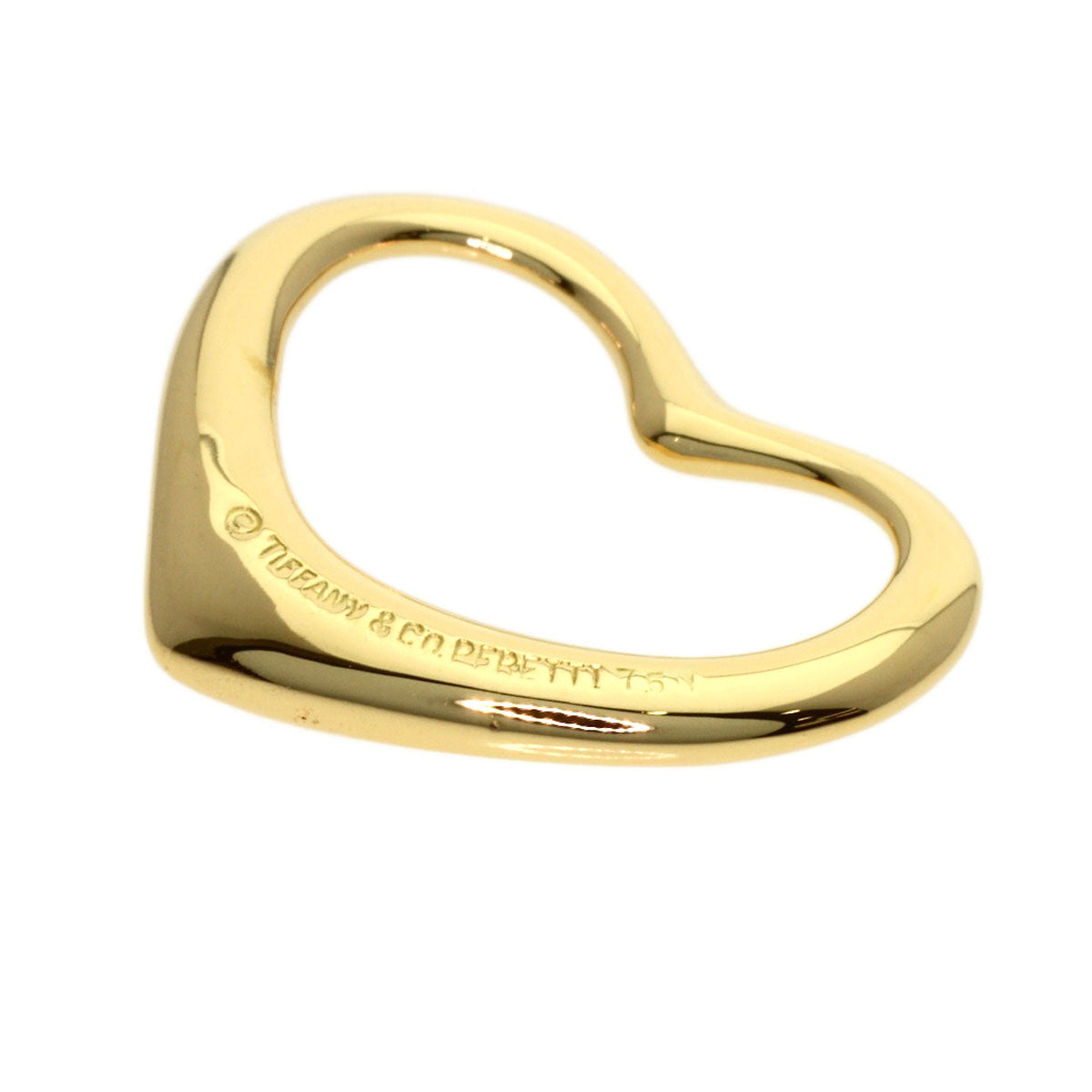 TIFFANY&Co. Open heart Pendant top K18 Yellow Gold Ladies [Used]