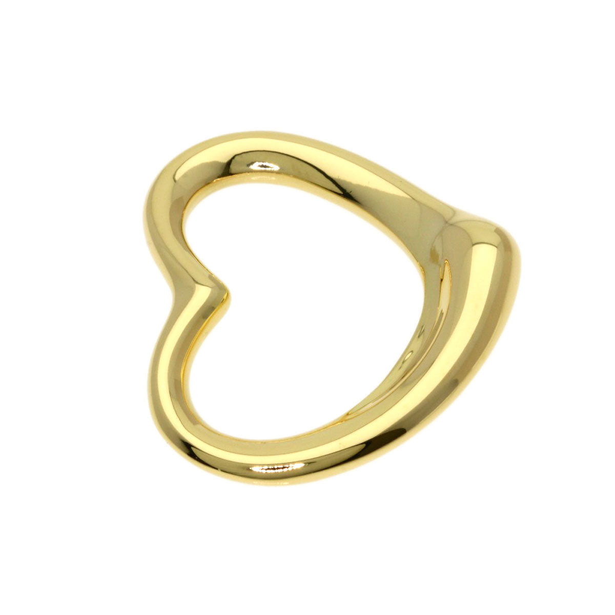 TIFFANY&Co. Open Heart TOP Pendant top K18 Yellow Gold Ladies [Used]