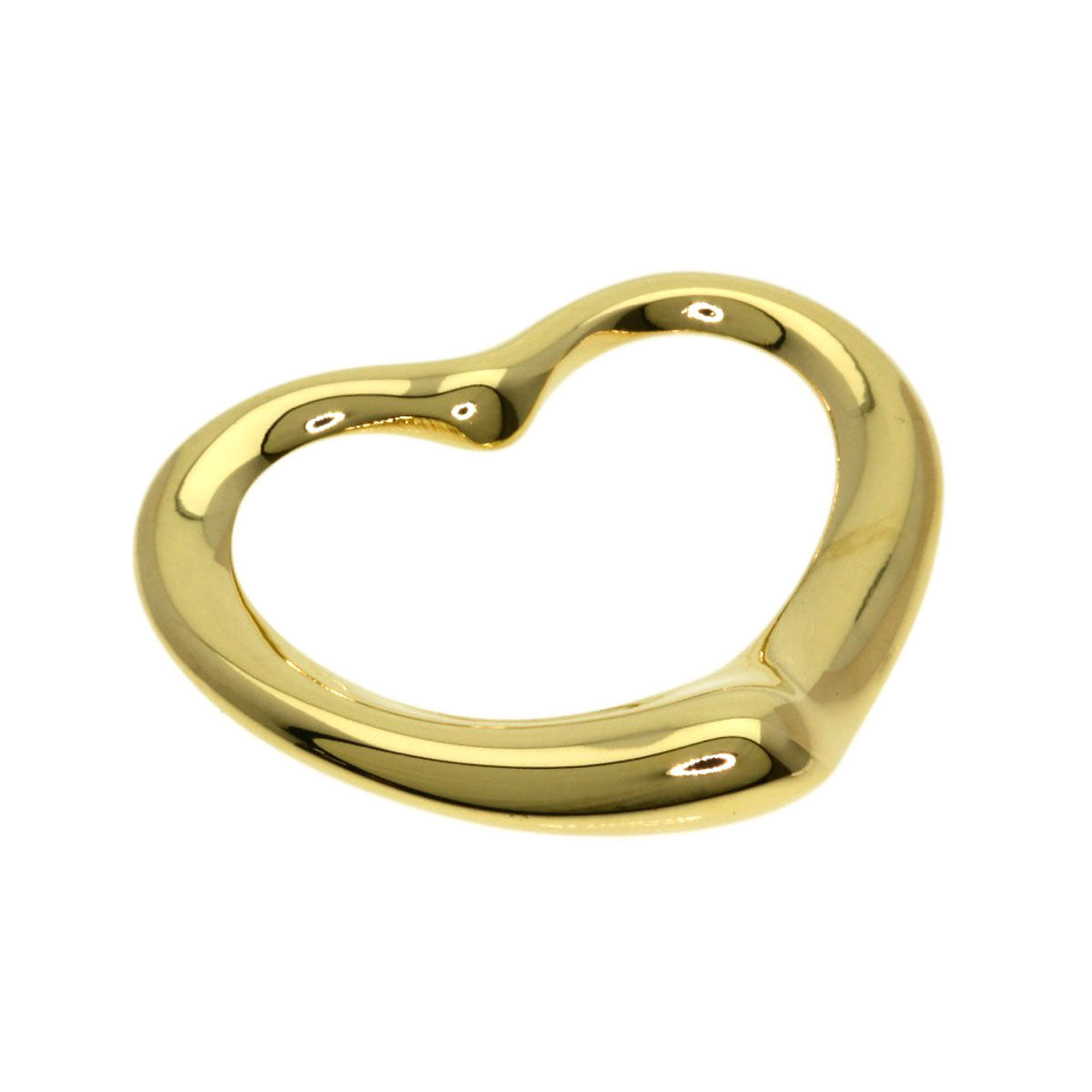 TIFFANY&Co. Open heart Pendant top K18 Yellow Gold Ladies [Used]