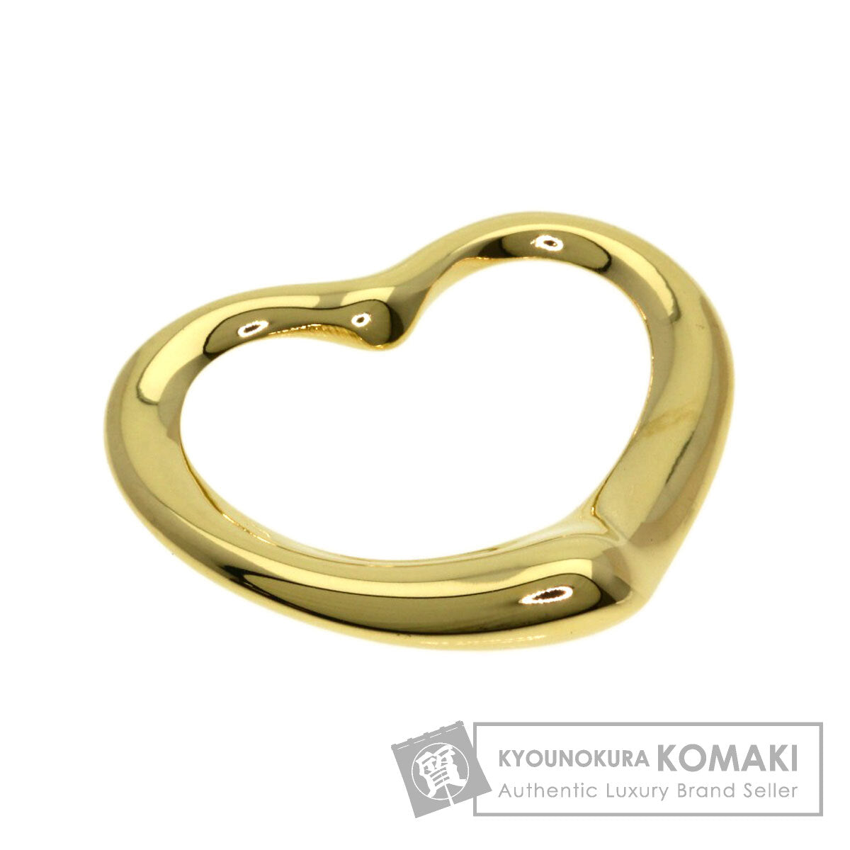TIFFANY&Co. Open heart Pendant top K18 Yellow Gold Ladies [Used]